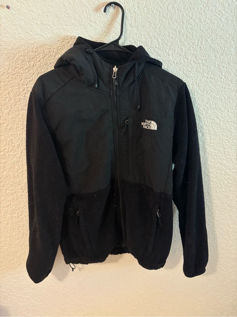 The North Face Black Hooded Jacket with Chest Logo
